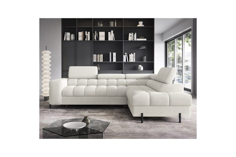 Hjørnesofa Eltap Ferucce 276x200x93 cm - Royal 01, Hvit, Høyre - Møbler - Sofaer - Sovesofaer