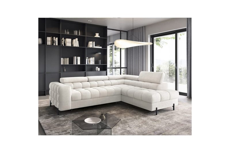 Hjørnesofa Eltap Ferucce 276x200x93 cm - Royal 01, Hvit, Høyre - Møbler - Sofaer - Sovesofaer