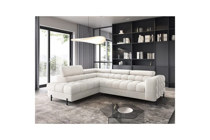 Hjørnesofa Eltap Ferucce 276x200x93 cm - Royal 01, Hvit, Venstre - Møbler - Sofaer - Sovesofaer