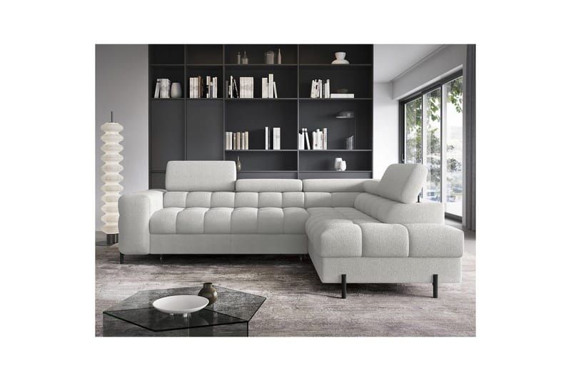 Hjørnesofa Eltap Ferucce 276x200x93 cm - Royal 03, Lys Grå, Høyre - Møbler - Sofaer - Sovesofaer