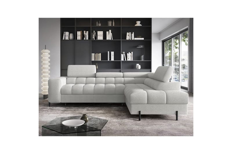 Hjørnesofa Eltap Ferucce 276x200x93 cm - Royal 03, Lys Grå, Høyre - Møbler - Sofaer - Sovesofaer