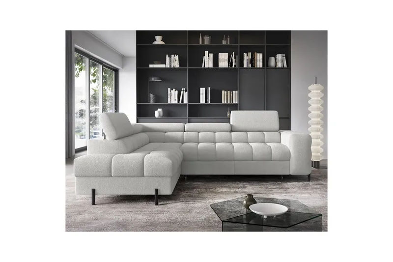 Hjørnesofa Eltap Ferucce 276x200x93 cm - Royal 03, Lys Grå, Venstre - Møbler - Sofaer - Sovesofaer