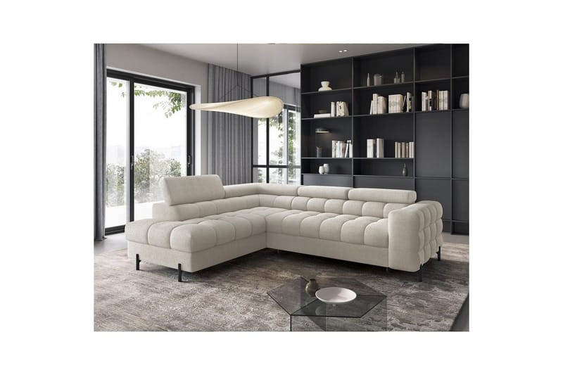 Hjørnesofa Eltap Ferucce 276x200x93 cm - Royal 18, Lys Beige, Venstre - Møbler - Sofaer - Sovesofaer