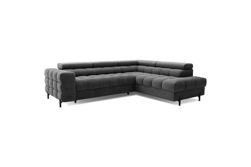 Hjørnesofa Eltap Ferucce 276x200x93 cm - Paros 06, Mørkegrå, Høyre - Møbler - Sofaer - Sovesofaer