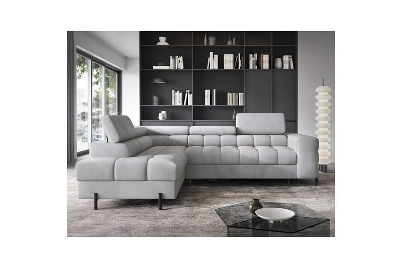 Hjørnesofa Eltap Ferucce 276x200x93 cm - Paros 05, Grå, Venstre - Møbler - Sofaer - Sovesofaer