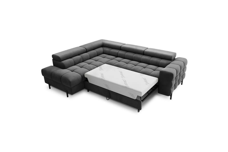 Hjørnesofa Eltap Ferucce 276x200x93 cm - Paros 06, Mørkegrå, Venstre - Møbler - Sofaer - Sovesofaer