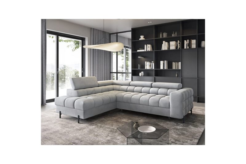 Hjørnesofa Eltap Ferucce 276x200x93 cm - Paros 05, Grå, Venstre - Møbler - Sofaer - Sovesofaer