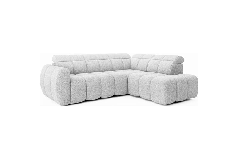 Hjørnesofa Eltap Flconn 258x208x107 cm - Coralline 01, Grå, Høyre - Møbler - Sofaer - Sovesofaer