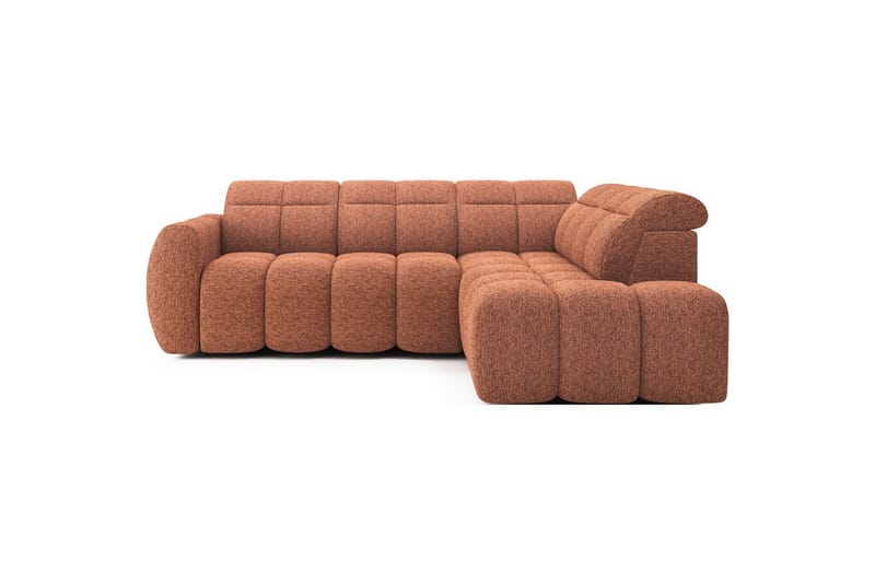 Hjørnesofa Eltap Flconn 258x208x107 cm - Coralline 30, Oransje, Høyre - Møbler - Sofaer - Sovesofaer