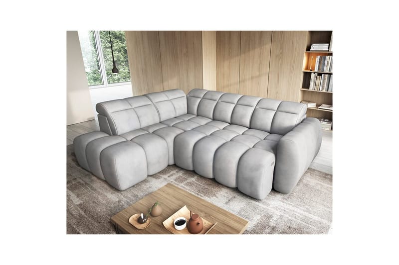 Hjørnesofa Eltap Flconn 258x208x107 cm - Sola 04, Grå, Venstre - Møbler - Sofaer - Sovesofaer