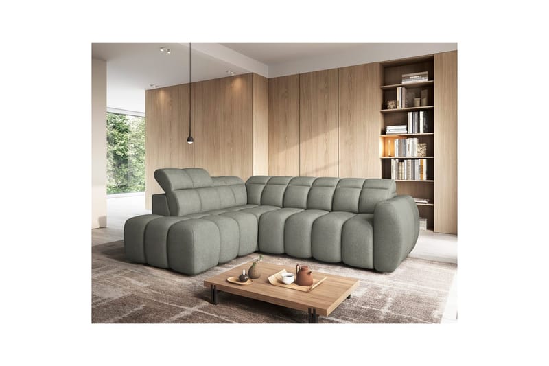 Hjørnesofa Eltap Flconn 258x208x107 cm - Xillar 100, Grønn, Venstre - Møbler - Sofaer - Sovesofaer