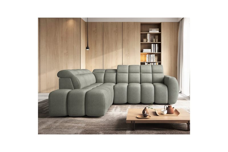 Hjørnesofa Eltap Flconn 258x208x107 cm - Xillar 100, Grønn, Venstre - Møbler - Sofaer - Sovesofaer