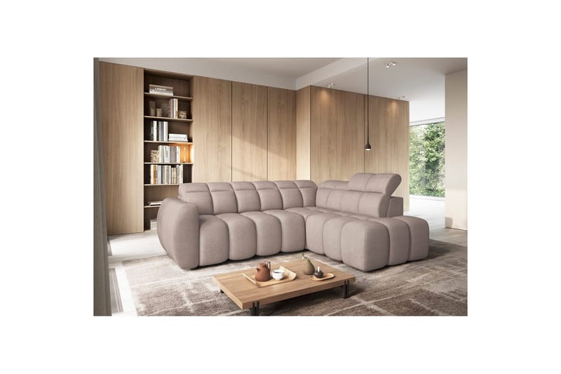 Hjørnesofa Eltap Flconn 258x208x107 cm - Xillar 20, Brun, Høyre - Møbler - Sofaer - Sovesofaer