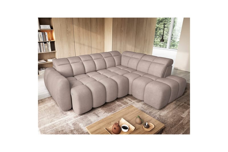 Hjørnesofa Eltap Flconn 258x208x107 cm - Xillar 20, Brun, Høyre - Møbler - Sofaer - Sovesofaer