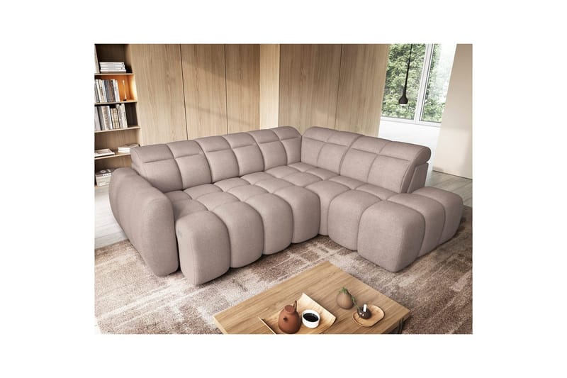 Hjørnesofa Eltap Flconn 258x208x107 cm - Xillar 20, Brun, Høyre - Møbler - Sofaer - Sovesofaer