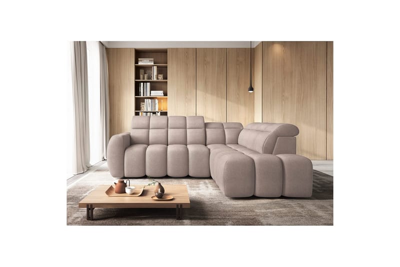 Hjørnesofa Eltap Flconn 258x208x107 cm - Xillar 20, Brun, Høyre - Møbler - Sofaer - Sovesofaer