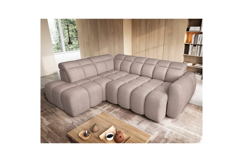 Hjørnesofa Eltap Flconn 258x208x107 cm - Xillar 20, Brun, Venstre - Møbler - Sofaer - Sovesofaer