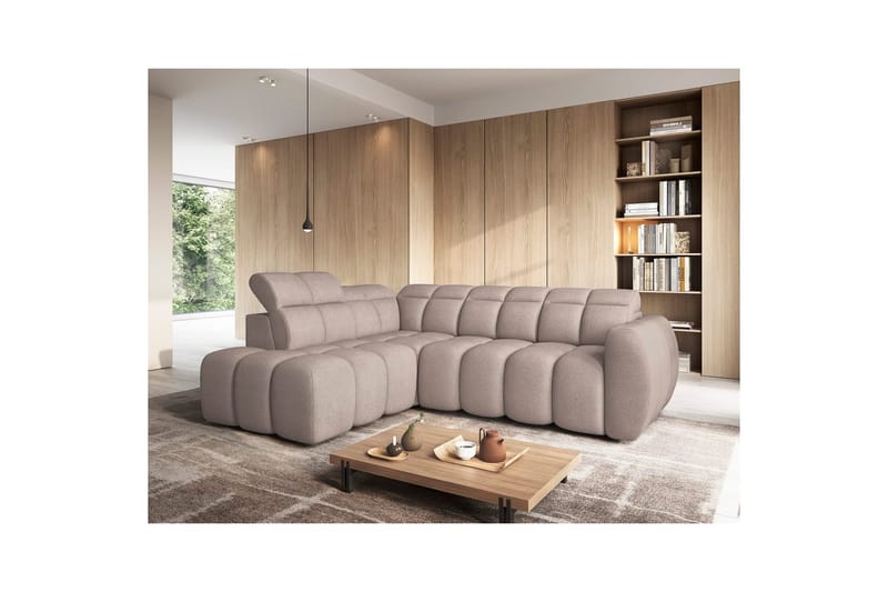 Hjørnesofa Eltap Flconn 258x208x107 cm - Xillar 20, Brun, Venstre - Møbler - Sofaer - Sovesofaer