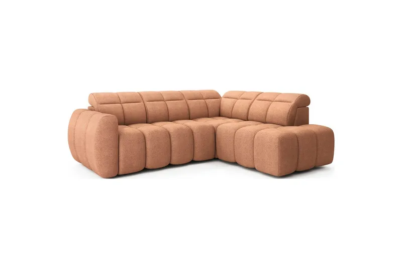 Hjørnesofa Eltap Flconn 258x208x107 cm - Xillar 24, Rosa, Høyre - Møbler - Sofaer - Sovesofaer