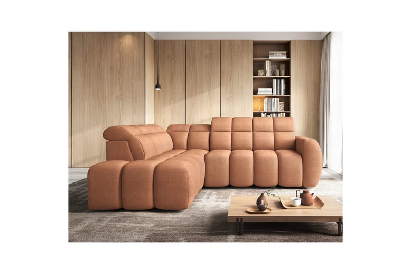 Hjørnesofa Eltap Flconn 258x208x107 cm - Xillar 24, Rosa, Venstre - Møbler - Sofaer - Sovesofaer