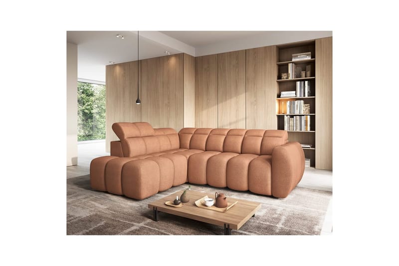 Hjørnesofa Eltap Flconn 258x208x107 cm - Xillar 24, Rosa, Venstre - Møbler - Sofaer - Sovesofaer