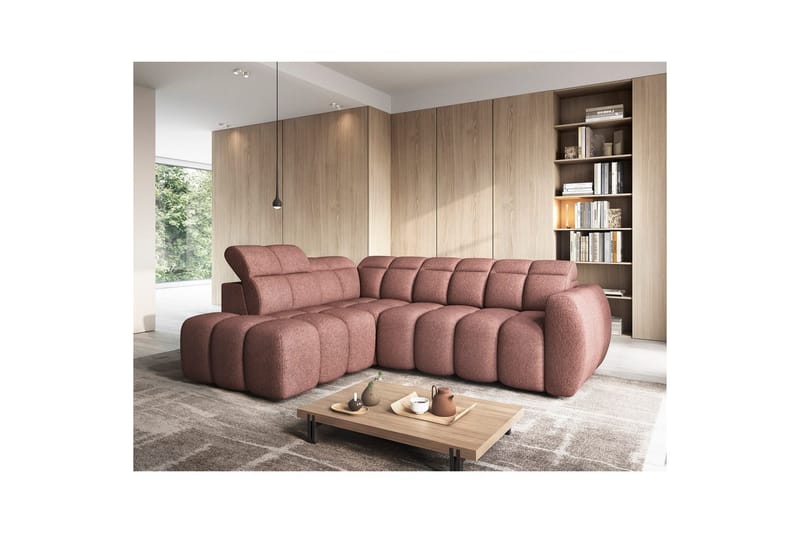 Hjørnesofa Eltap Flconn 258x208x107 cm - Paolli 24, Rosa, Venstre - Møbler - Sofaer - Sovesofaer