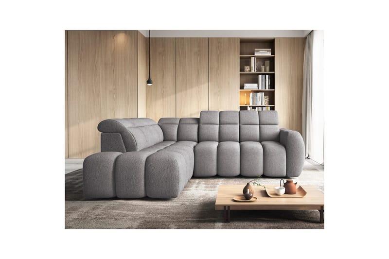Hjørnesofa Eltap Flconn 258x208x107 cm - Paolli 04, Grå, Venstre - Møbler - Sofaer - Sovesofaer