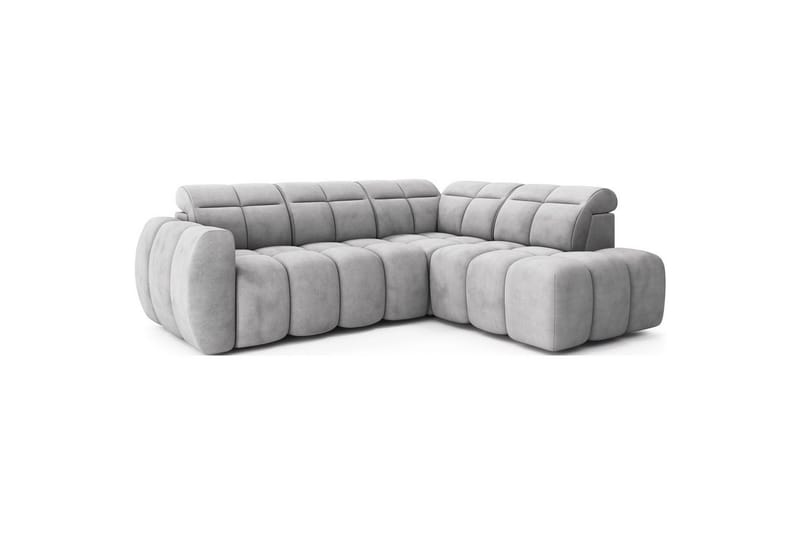 Hjørnesofa Eltap Flconn 258x208x107 cm - Paolli 04, Grå, Høyre - Møbler - Sofaer - Sovesofaer