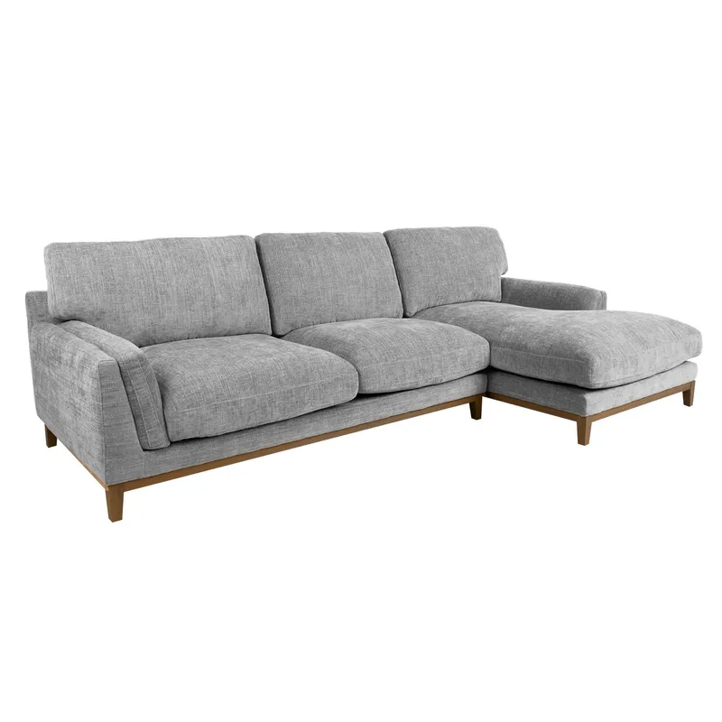 Hjørnesofa HOME4YOU Basil Grå Høyre hjørne, grå