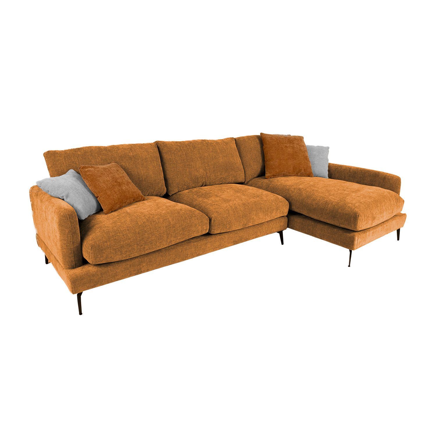 Hjørnesofa HOME4YOU Daisy Brun Høyre hjørne - brun