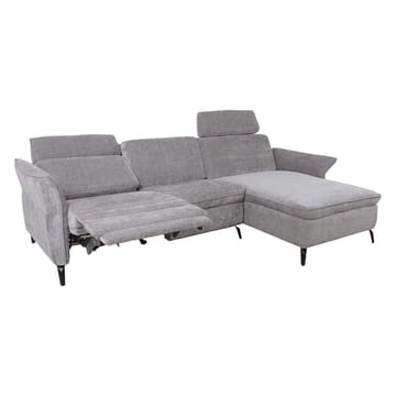 Hjørnesofa HOME4YOU Dayton elektrisk recliner Lys grå Høyre hjørne - lysegrå - Møbler - Sofaer - Reclinersofaer