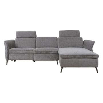 Hjørnesofa HOME4YOU Dayton elektrisk recliner Lys grå Høyre hjørne - lysegrå - Møbler - Sofaer - Reclinersofaer