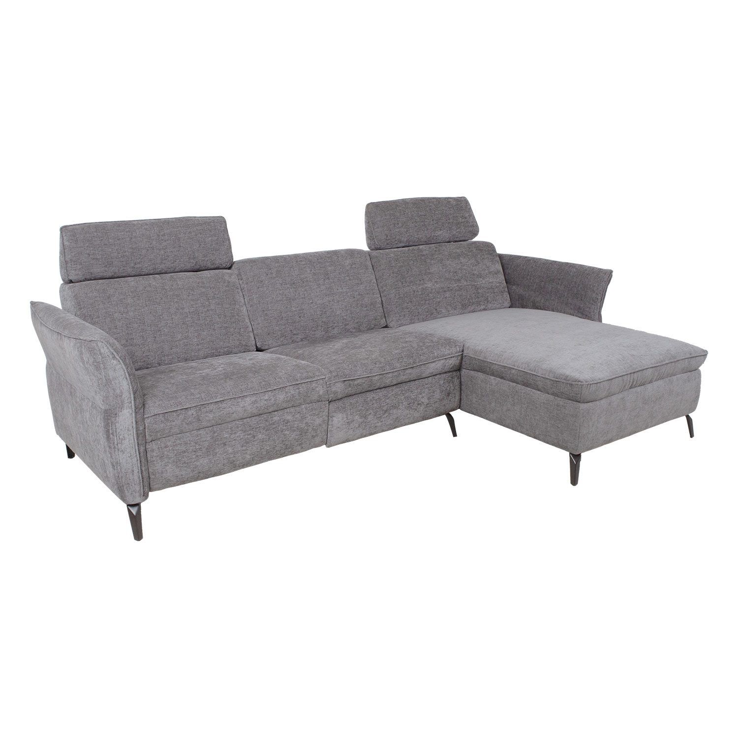 Hjørnesofa HOME4YOU Dayton elektrisk recliner Lys grå Høyre hjørne - lysegrå