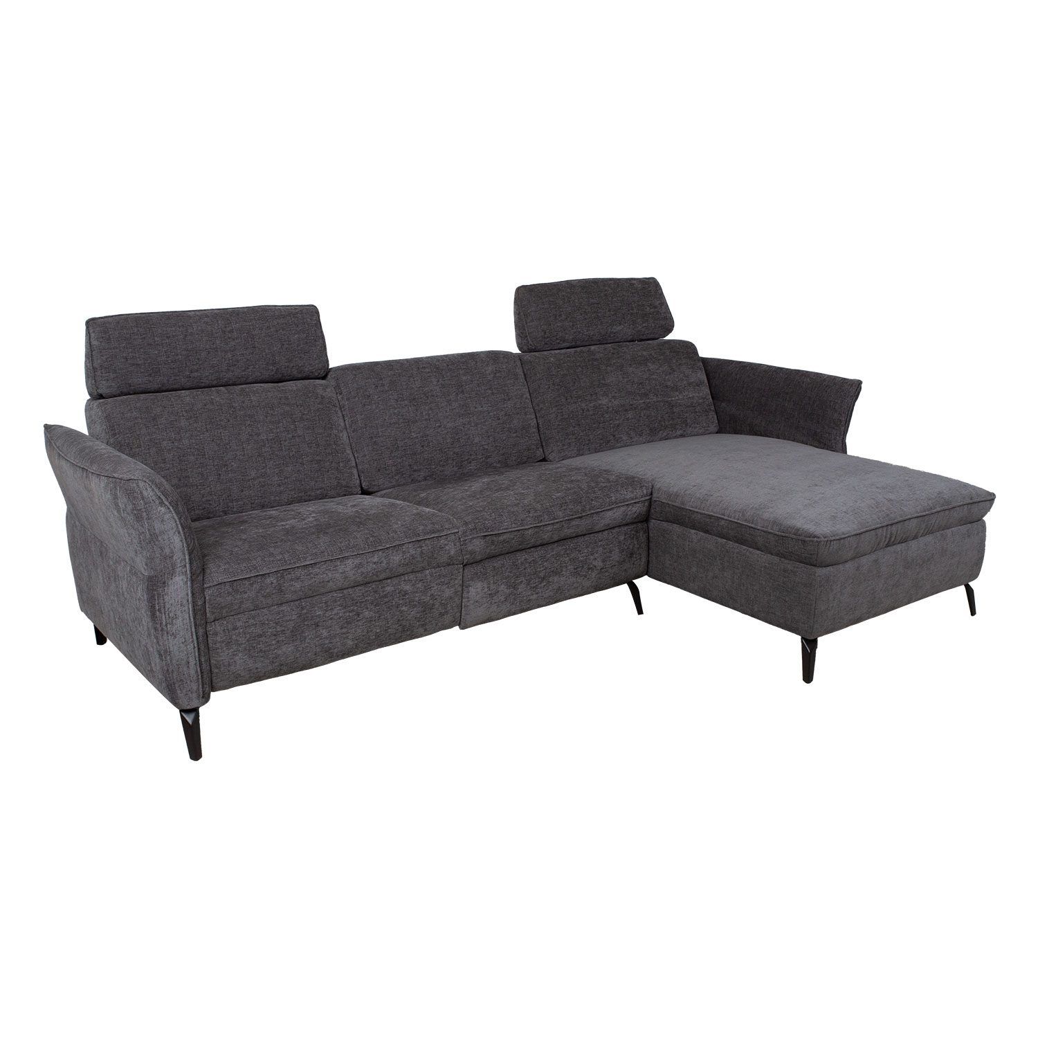 Hjørnesofa HOME4YOU Dayton elektrisk recliner Mørk grå Høyre hjørne - mørkegrå