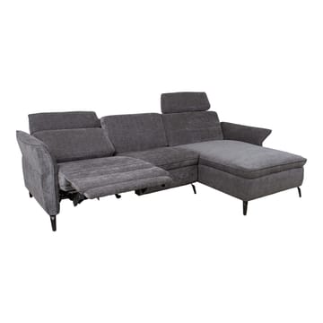 Hjørnesofa HOME4YOU Dayton elektrisk recliner Mørk grå Høyre hjørne - mørkegrå - Møbler - Sofaer - Reclinersofaer