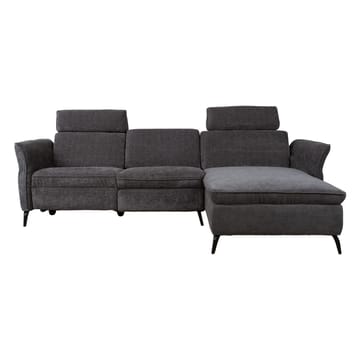 Hjørnesofa HOME4YOU Dayton elektrisk recliner Mørk grå Høyre hjørne - mørkegrå - Møbler - Sofaer - Reclinersofaer