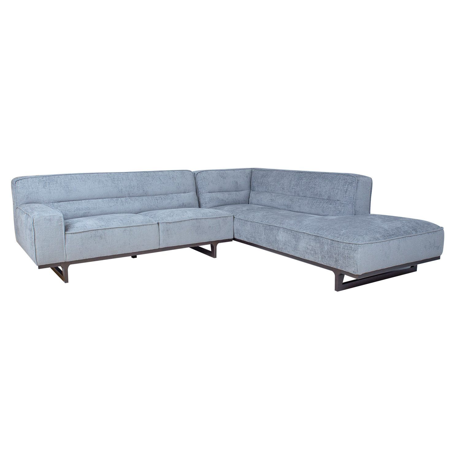 Hjørnesofa HOME4YOU Hasso sølvgrå Høyre hjørne - sølvgrå