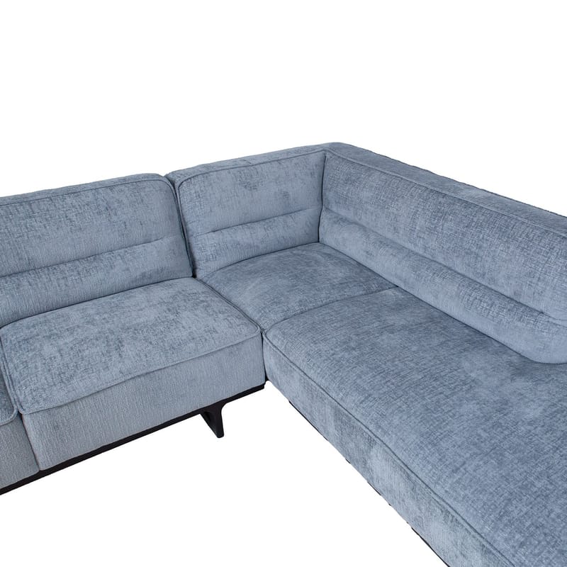 Hjørnesofa HOME4YOU Hasso sølvgrå Høyre hjørne - sølvgrå - Møbler - Sofaer - Hjørnesofa