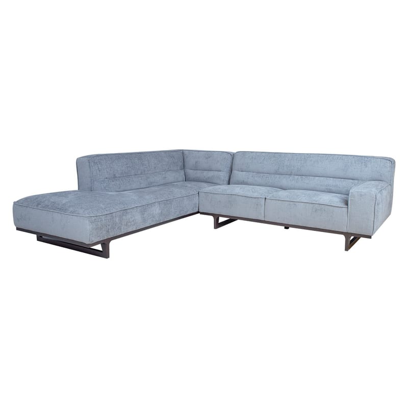 Hjørnesofa HOME4YOU Hasso sølvgrå Venstre hjørne - sølvgrå - Møbler - Sofaer - Hjørnesofa
