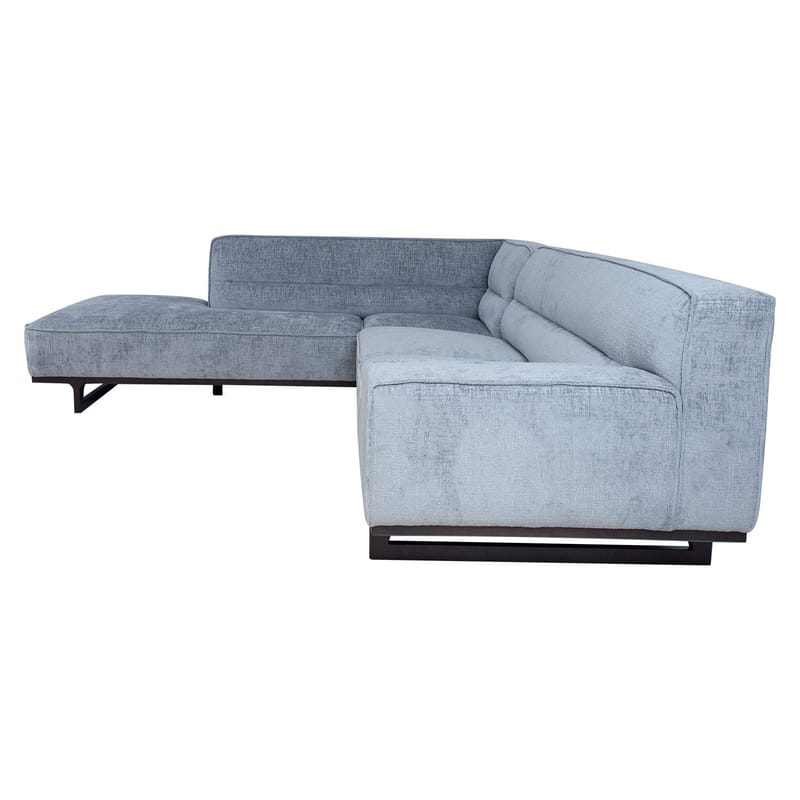 Hjørnesofa HOME4YOU Hasso sølvgrå Venstre hjørne - sølvgrå - Møbler - Sofaer - Hjørnesofa