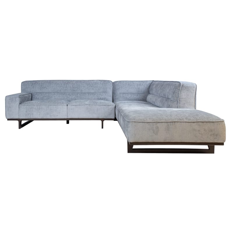 Hjørnesofa HOME4YOU Hasso sølvgrå Venstre hjørne - sølvgrå - Møbler - Sofaer - Hjørnesofa