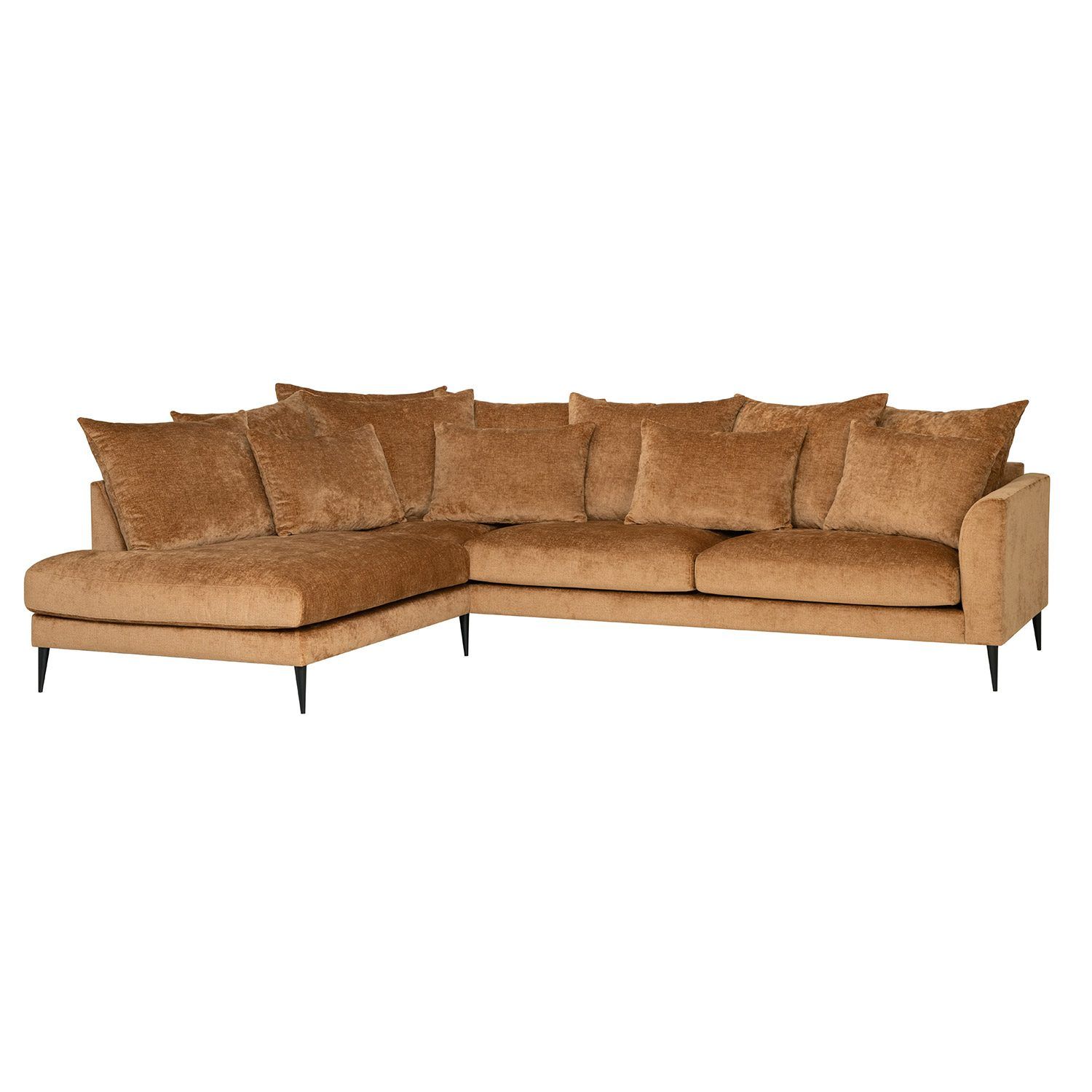 Hjørnesofa HOME4YOU Lartes brun Venstre hjørne - Brun