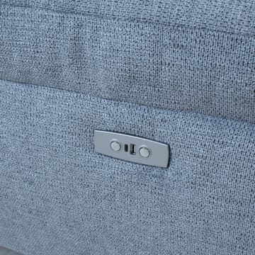 Hjørnesofa HOME4YOU Luzern elektrisk recliner Blågrå Høyre hjørne - blågrå - Møbler - Sofaer - Reclinersofaer