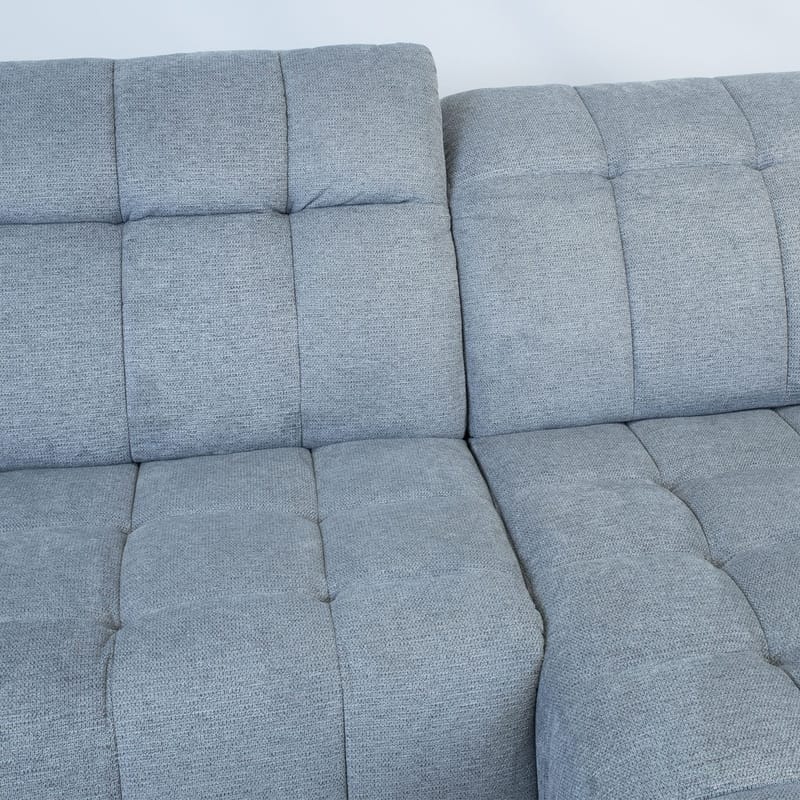 Hjørnesofa HOME4YOU Luzern elektrisk recliner Blågrå Høyre hjørne - blågrå - Møbler - Sofaer - Reclinersofaer