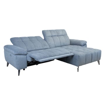 Hjørnesofa HOME4YOU Luzern elektrisk recliner Blågrå Høyre hjørne - blågrå - Møbler - Sofaer - Reclinersofaer