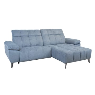 Hjørnesofa HOME4YOU Luzern elektrisk recliner Blågrå Høyre hjørne - blågrå - Møbler - Sofaer - Reclinersofaer