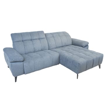 Hjørnesofa HOME4YOU Luzern elektrisk recliner Blågrå Høyre hjørne - blågrå - Møbler - Sofaer - Reclinersofaer