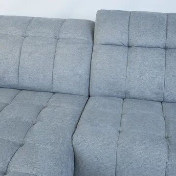 Hjørnesofa HOME4YOU Luzern elektrisk recliner Blågrå Venstre hjørne - blågrå - Møbler - Sofaer - Reclinersofaer