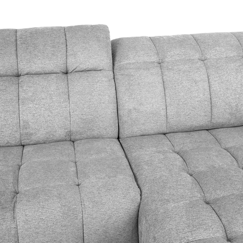 Hjørnesofa HOME4YOU Luzern elektrisk recliner Lys grå Høyre hjørne - lysegrå - Møbler - Sofaer - Reclinersofaer