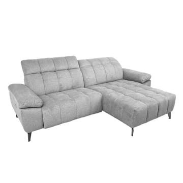 Hjørnesofa HOME4YOU Luzern elektrisk recliner Lys grå Høyre hjørne - lysegrå - Møbler - Sofaer - Reclinersofaer